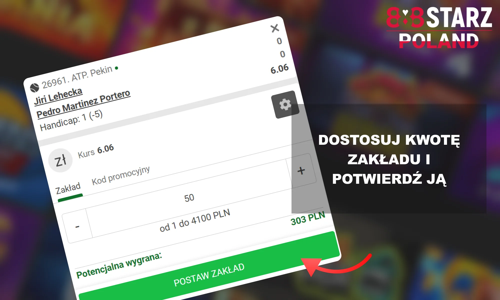 888Starz Polska - potwierdź zakład