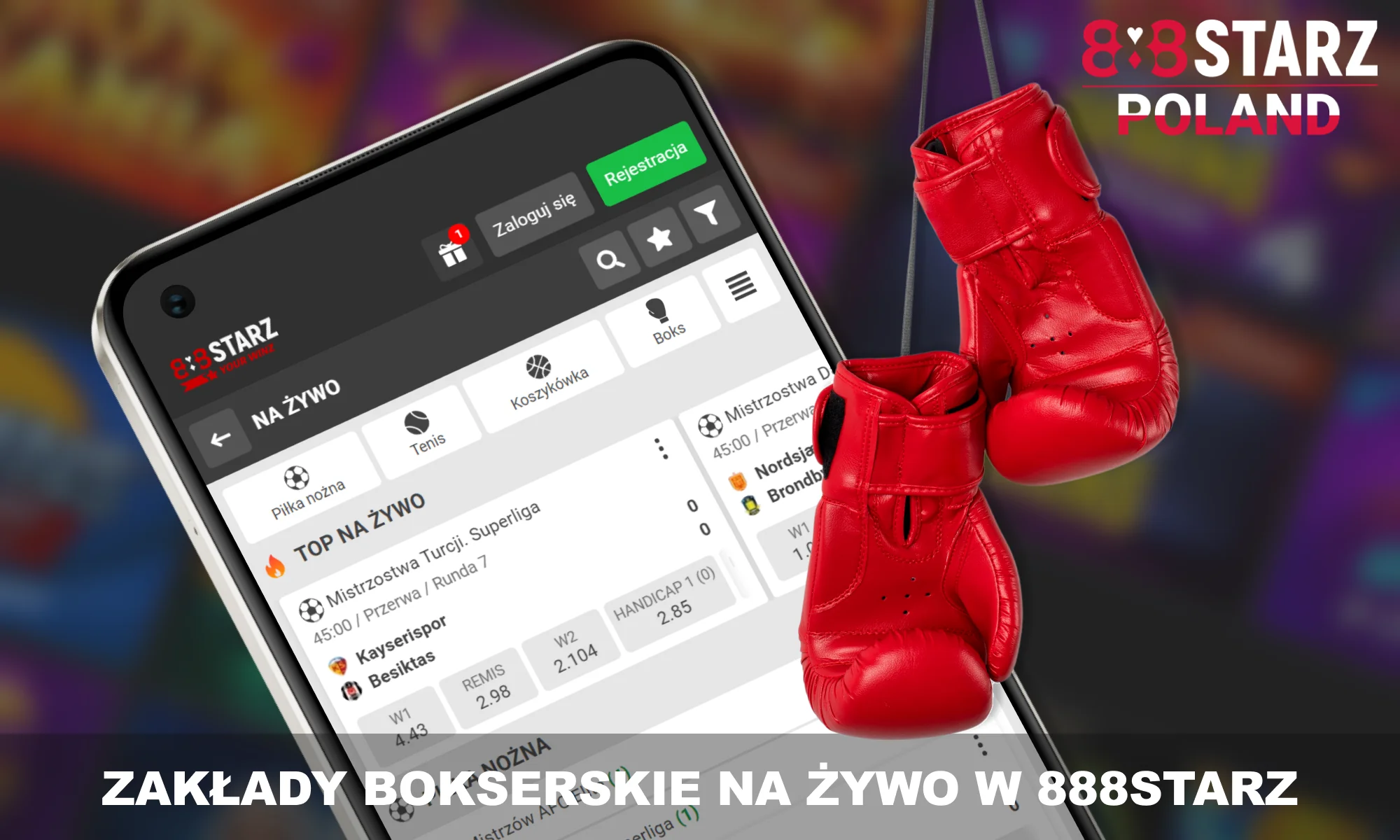 Zakłady bokserskie na żywo dla Polaków w 888Starz