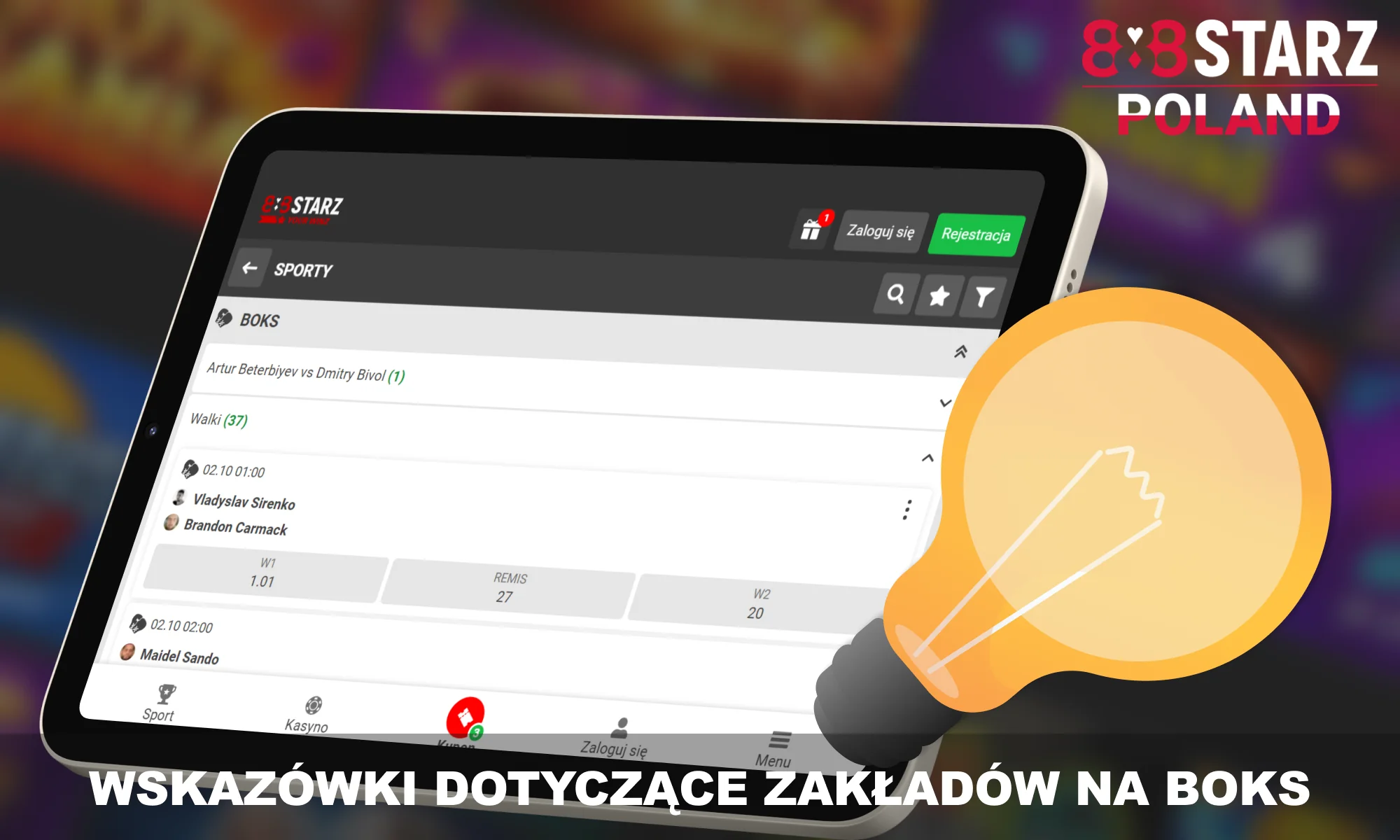 Typy bukmacherskie na boks dla Polaków w 888Starz