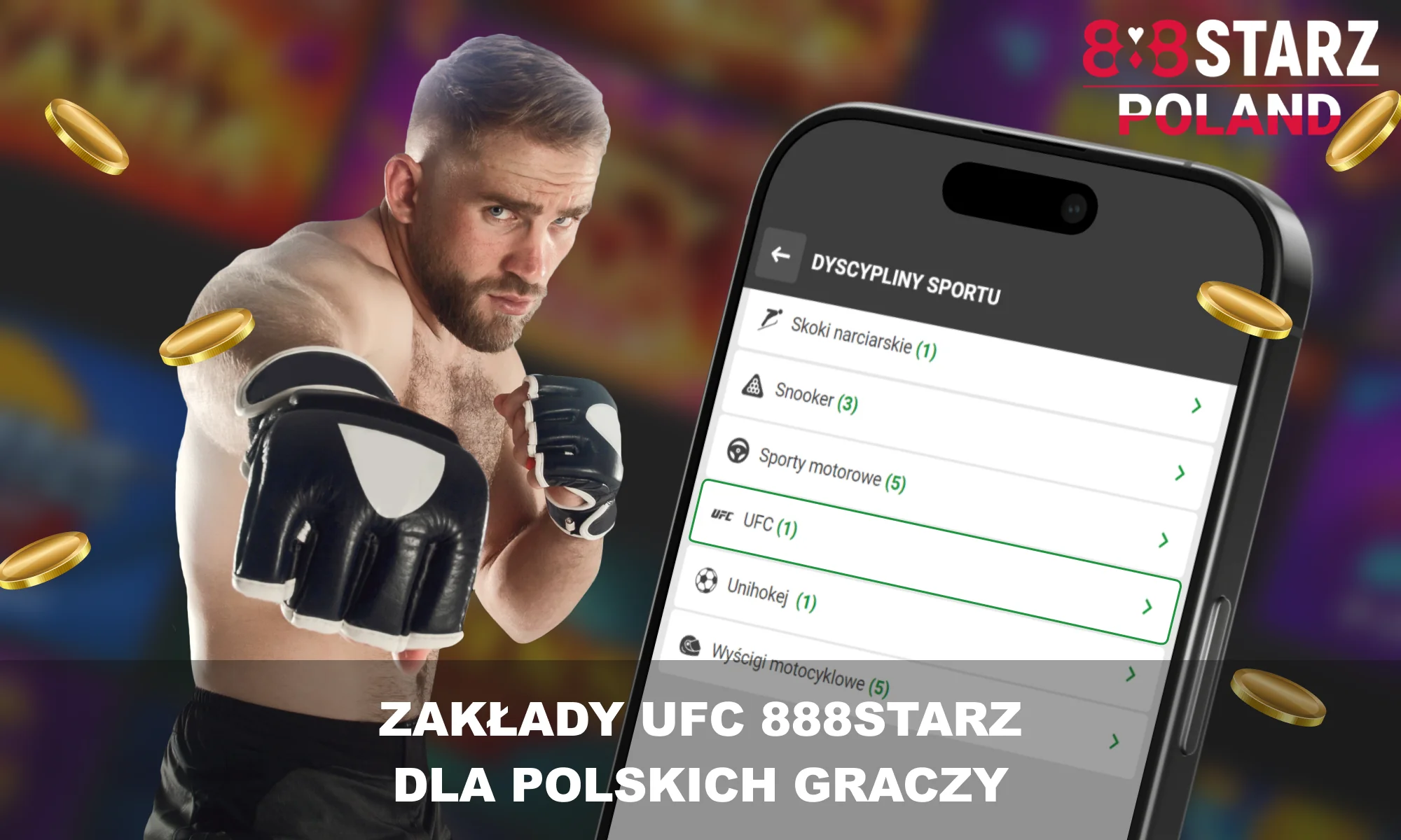 Obstawiaj UFC w Polsce w 888Starz